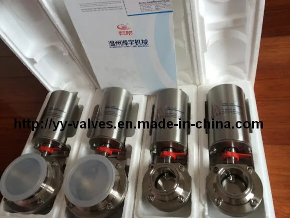 Sanitary Stainless Steel Butterfly Valve with Tri-Clamp Ends (100120)