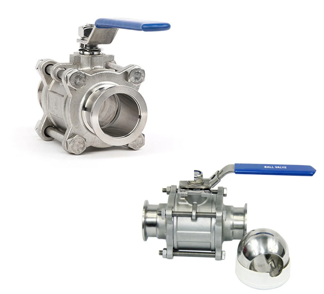 Hygienic Manual Clamp End Stainless Steel Sanitary Ball Valve with Mounting Pad