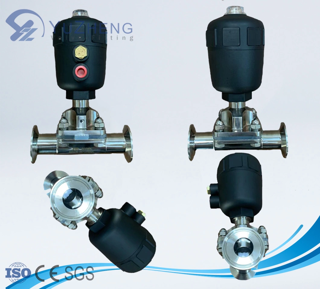 Factory Manufacture Sanitary Membrane with Pneumatic Actuator Diaphragm Valve